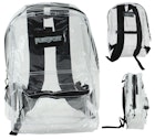 17" Clear Backpacks - Front Zipper Pocket, Black Trim image number null