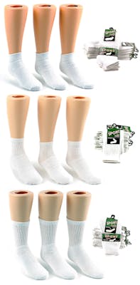 Kids' Sock Combos - White, Size 6-8