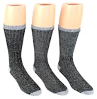 Men's Wool Blend Thermal Socks - 3-Pack, Size 10-13, Charcoal/Gray image number null