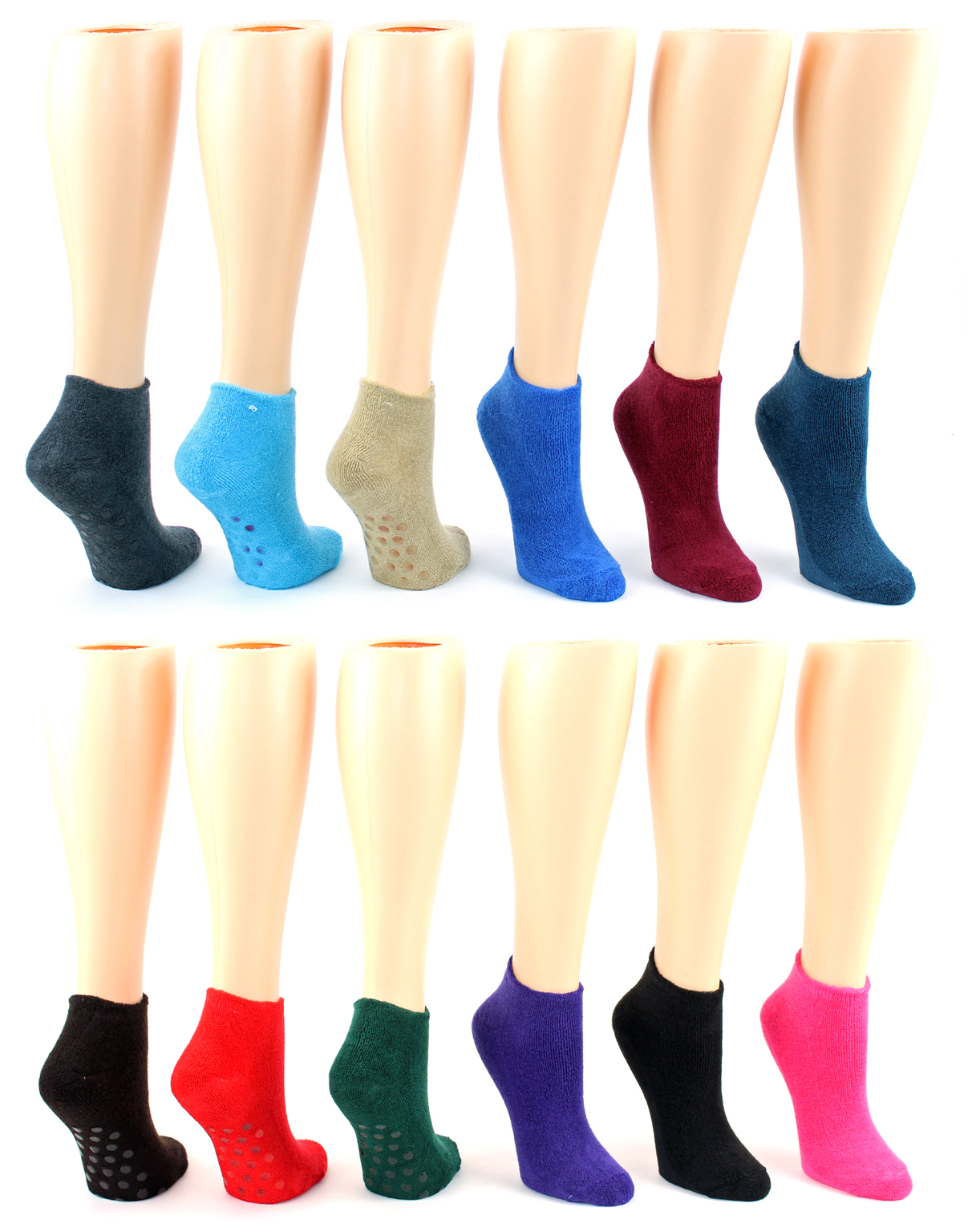 Wholesale Women's Non-Slip Socks - Size 9-11 - Bulk Women's Socks