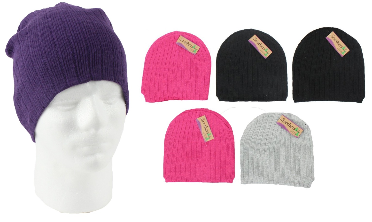 Bulk Beanies for Women Assorted, Colors, Knit