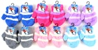 Baby Mittens - Fuzzy, Striped, Assorted Colors image number null