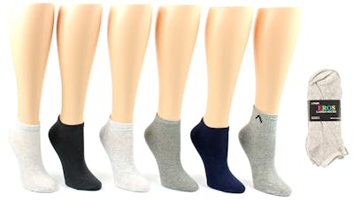 Women's Low Cut Socks - Grey, Size 9-11, 3 Pack