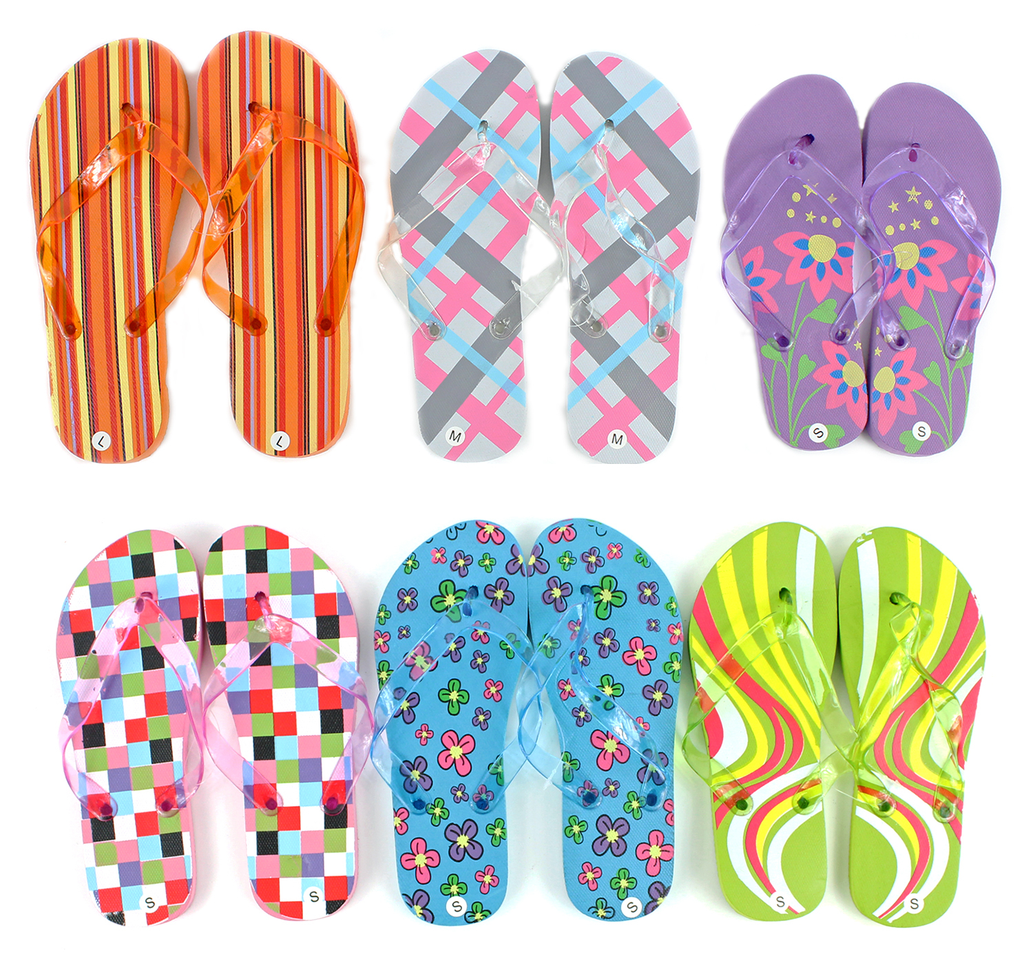 Wholesale Women's Patterned Flip Flops | DollarDays