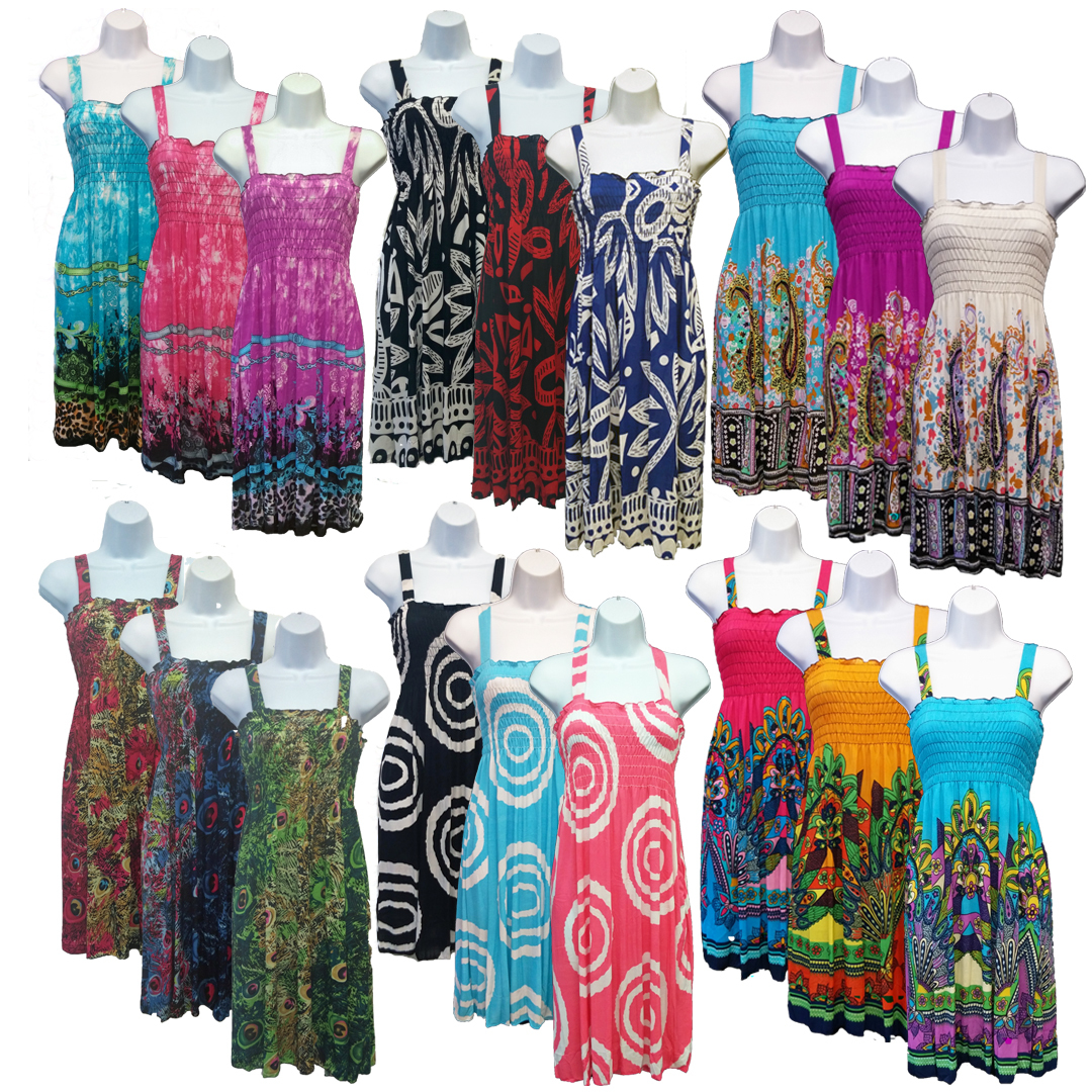 Wholesale Women's Printed Sundresses - Assorted Prints | DollarDays
