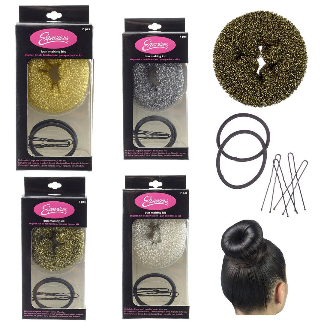 Wholesale Metallic Bun Making Kit 7Pack DollarDays
