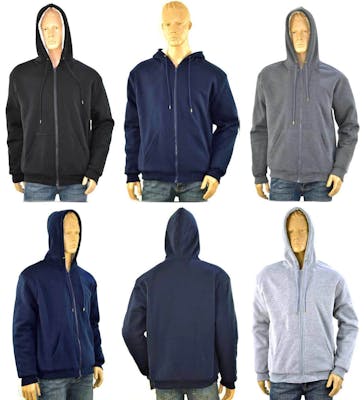 Men's Thermal Sherpa Lined Hoodies - Assorted Colors, M-2X
