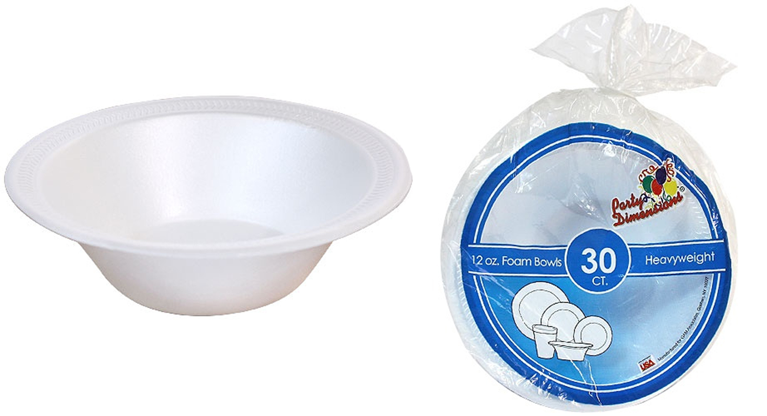 Wholesale 12 oz. Foam Bowl 30Packs Nicole Home Collection