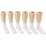 Kids' Crew Socks - White, Size 4-6, Ages 4-7