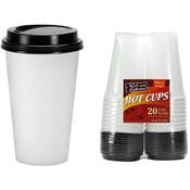 Hot Cups with Lids - White, 16 oz, 20 Pack
