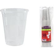 Plastic Soft Cups - Clear, 12 oz, 50 Pack