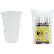 Plastic Soft Cups - Clear, 7 oz, 100 Pack