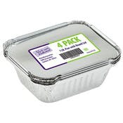 Aluminum Pans - with Board Lids, 1 lb., 4 Pack