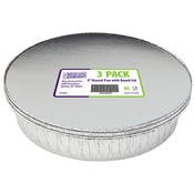Aluminum Round Pans - 9", with Lids, 3 Pack