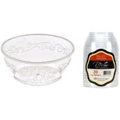 Plastic Bowls - 6 oz, Clear, Heavyweight, 20 Count