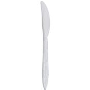 Plastic Knives - White, Medium Weight, 1000-Pack