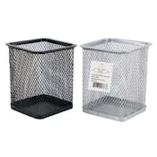 Metal Square Shaped Pen Holder, Assorted, 3.75"