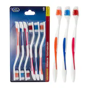 Medium Toothbrushes - Assorted, 6 Pack
