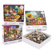 Elegant Interiors 1000-Piece Puzzle - Assorted