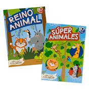 Animals Coloring Books, Spanish - 80 Pages