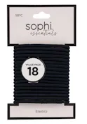 Sophi Essentials Elastic Hair Ties - 18pk