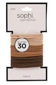 Sophi Essentials Elastic Hair Ties - 30pk
