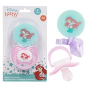 Disney Pacifier & Clip Sets - Little Mermaid, 2pk