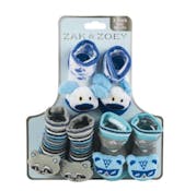 Boys' Baby Booties - Blue, 3 Pk