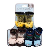 Baby Booties - Animals, 3 Pk