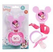 Disney Pacifier & Clip Sets - Hot Pink, 2pk