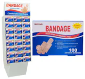 Non-Stick Pad Bandage, 100-Piece with Display