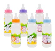 Baby Bottles - Printed Safari Animals, 8 oz, 3 Pack