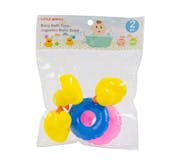 Baby Bath Toy Sets - 3 Rubber Ducks, 2 Rings