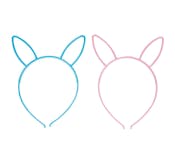 Bunny Ears Headbands - 2 Pack, 2 Assortments