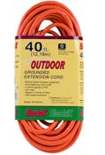 Indoor and Outdoor Extension Cord, Orange - 40'