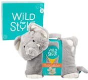 Elephant Blanket with Cuddle Bag - 40", Gray/White