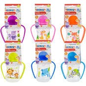 Baby Bottles with Handles - Assorted Colors, 4 oz, Cover Cap