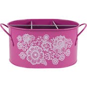 Flatware Caddies - Magenta, 6 Sections