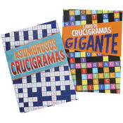 Spanish Crossword Puzzle Books, Large Print - 80 Pages, Two Titles