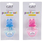 Pacifiers Sets - Pink & Blue, with Clips