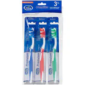 Toothbrushes - 3 Pack, Assorted Colors