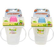 Two-Handle Sippy Cups - Blue & Pink, 7 oz