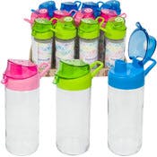 Glass Flip Top Water Bottles - Assorted, 17 oz