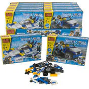 3-in-1 Building Brick Sets - Police, 73-82 pieces