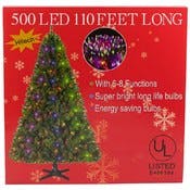 LED Christmas Lights - Assorted Colors, 110'