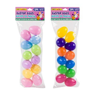 Easter Eggs, Brights and Pastels - 12 Piece