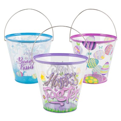 Easter Buckets with Handle, Assorted - 7.25"
