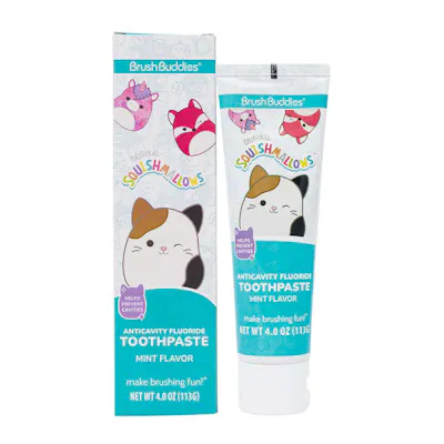 Squishmallows Fluoride Toothpaste, Mint Flavor - 4 oz