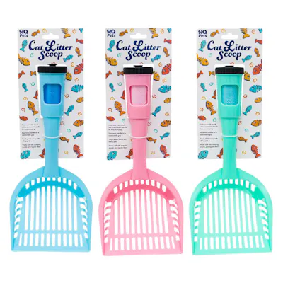 Cat Litter Scoops with Waste Bag Dispensers - Assorted Colors