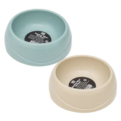 Bamboo Fiber Pet Bowls - Small, Assorted Colors